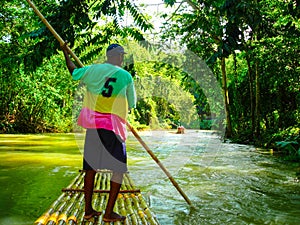 Jamaica Martha Brae River Guide on Raft